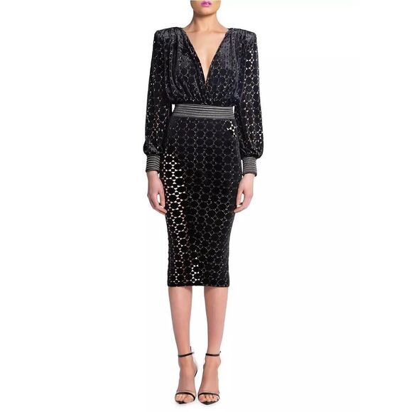 Zhivago Level Midi Dress in Black US6 - Picture 4 of 11